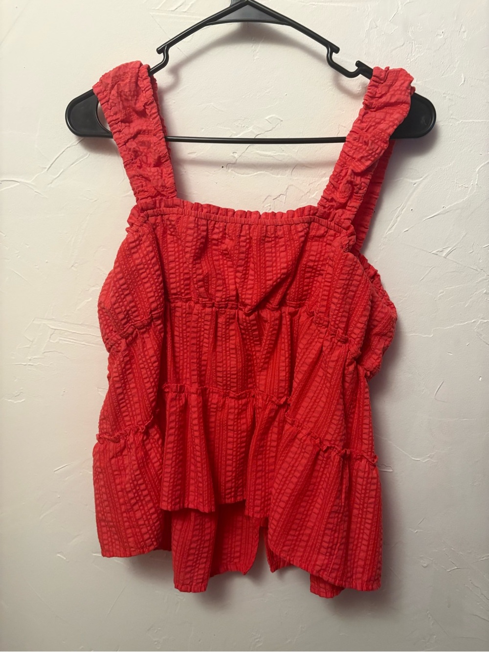 Rewind Red Ruffle Button-Front Camisole - Picture 4 of 4
